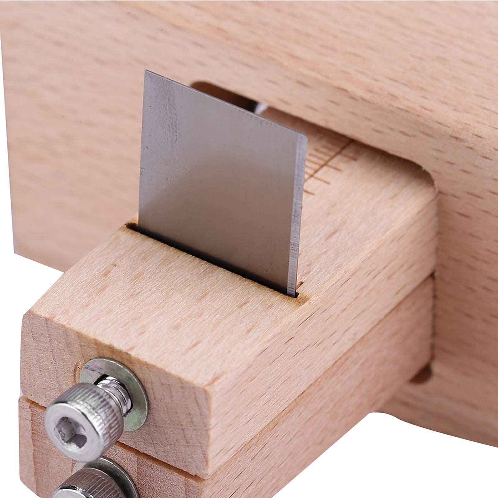 Omabeta Tools & Workshop Equipment coupe-cuir réglable en bois, 0 à 10 cm, 5 lames