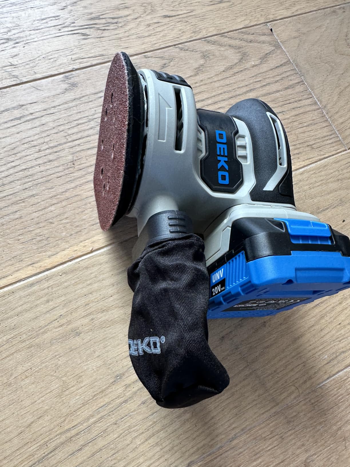 DEKOPRO POWER TOOLS ponceuse excentrique 20 V 125 mm bleue