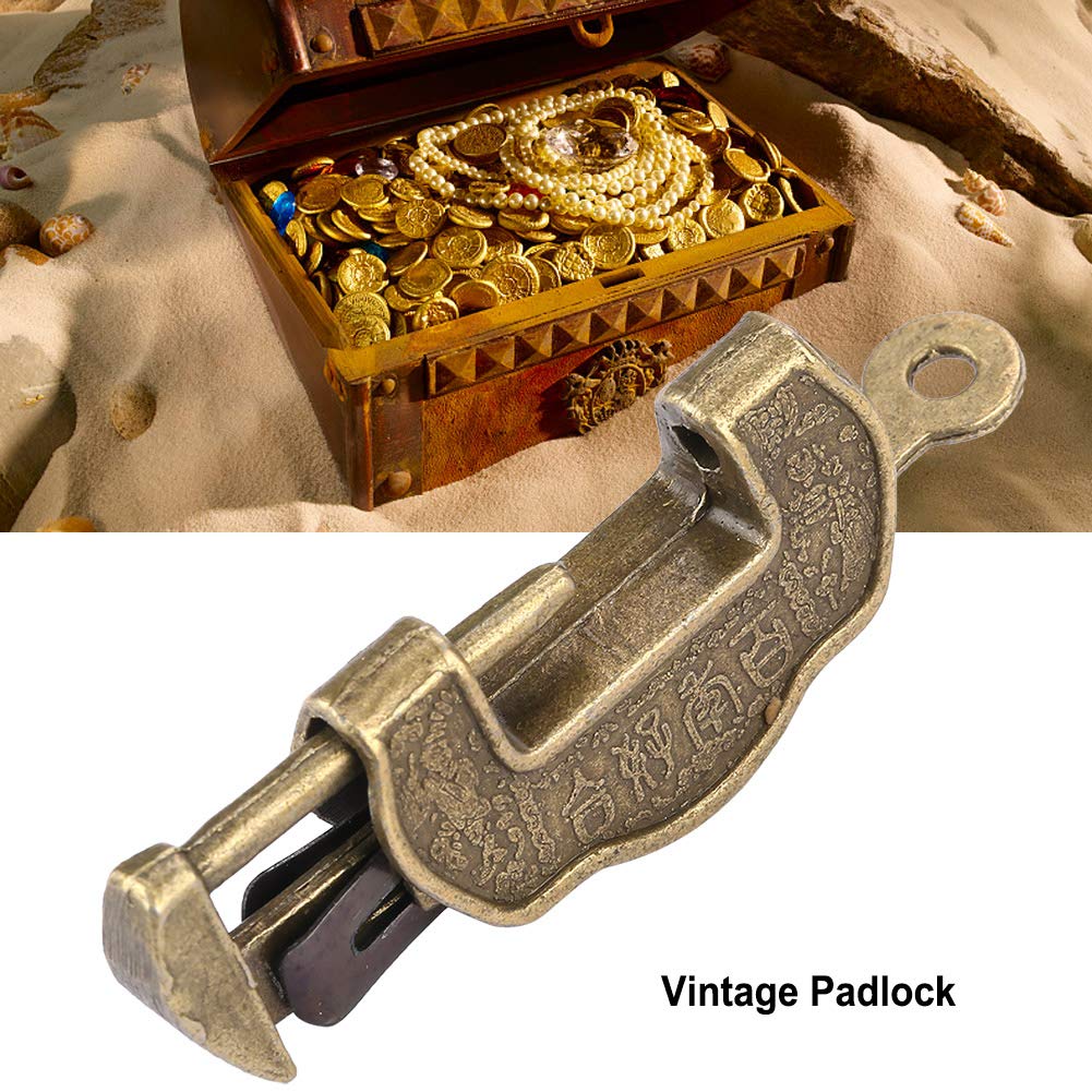 Omabeta Tools & Workshop Equipment cadenas rétro chinois petit bronze à clé