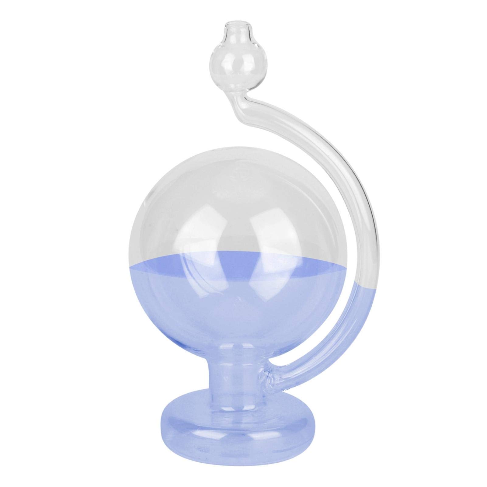 Omabeta Home Décor & Bathroom Décor bouteille météo en verre bleue 15 cm