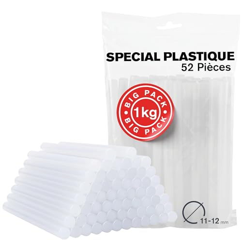 Rapid’os 16 Collage PRO-T bâtons de colle transparents 1 kg, Ø 12 mm