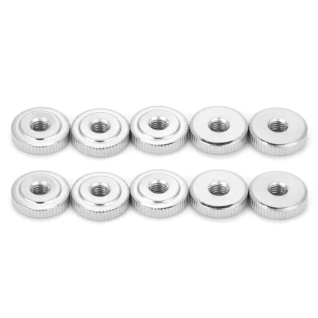 Omabeta Fasteners, Screws & Springs écrou moleté acier carbone M6 10 pièces