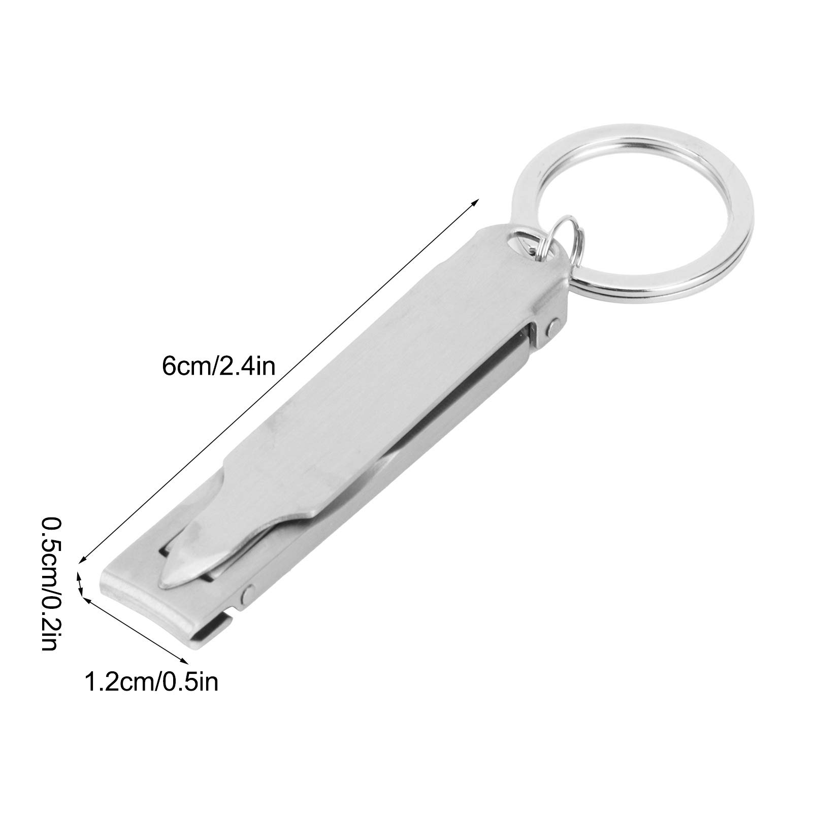 Omabeta Beauty, Hair & Nail Care coupe-ongles pliable inox avec lime porte-clés