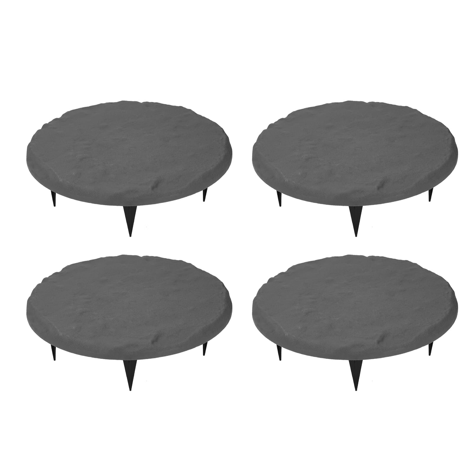 Omabeta Home Décor & Bathroom Décor pas japonais rond beige gris 39,9 cm résine