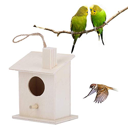 Omabeta Pet Supplies nichoir à oiseaux en bois suspendu lot de 4 pour extérieur