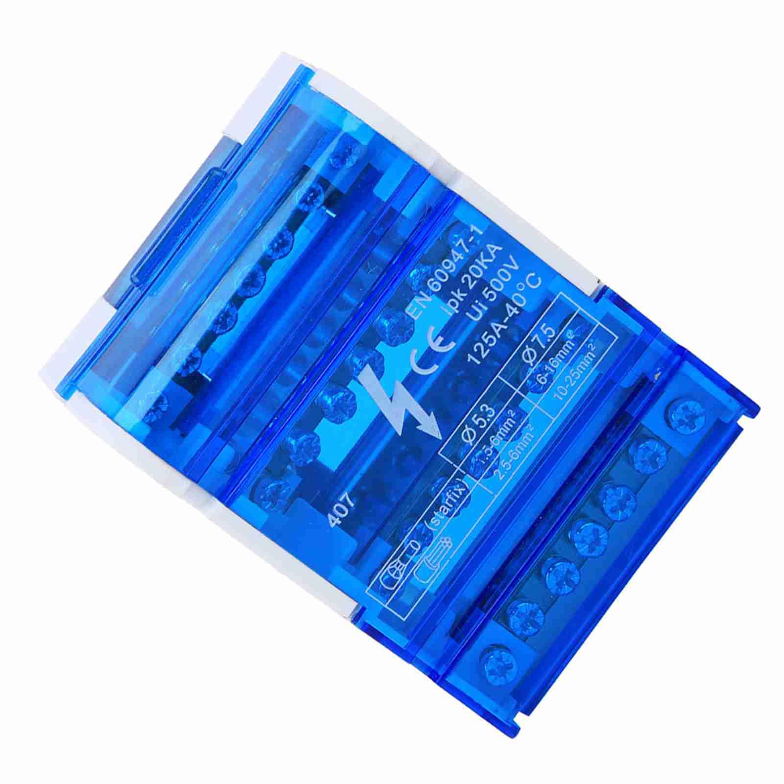 Omabeta Electrical Components & Wiring boîte de jonction 407 à 4 niveaux sur rail DIN 67 × 90 × 50 mm