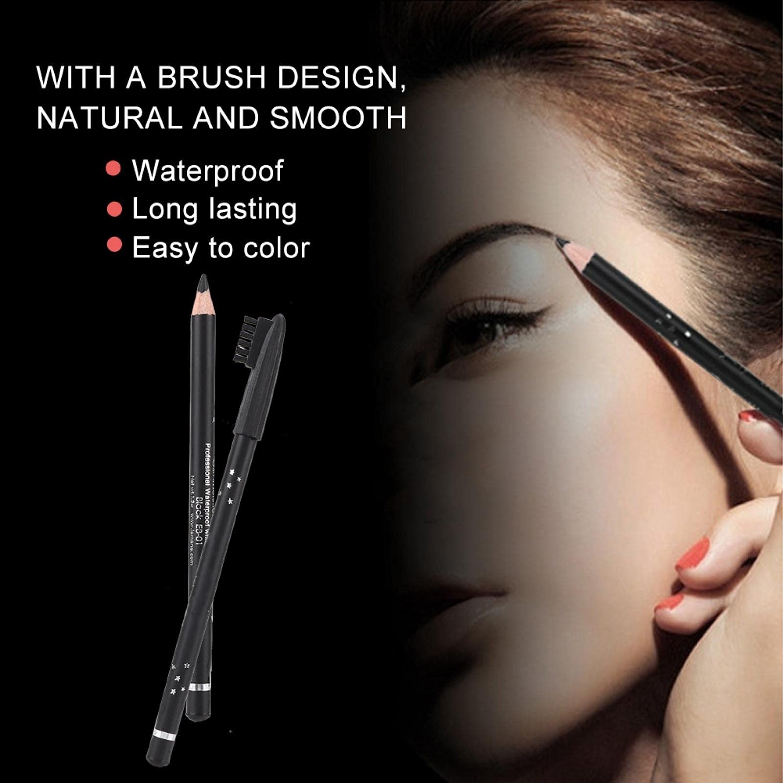 Omabeta Beauty, Hair & Nail Care crayon à sourcils EB01 Noir waterproof 5 g
