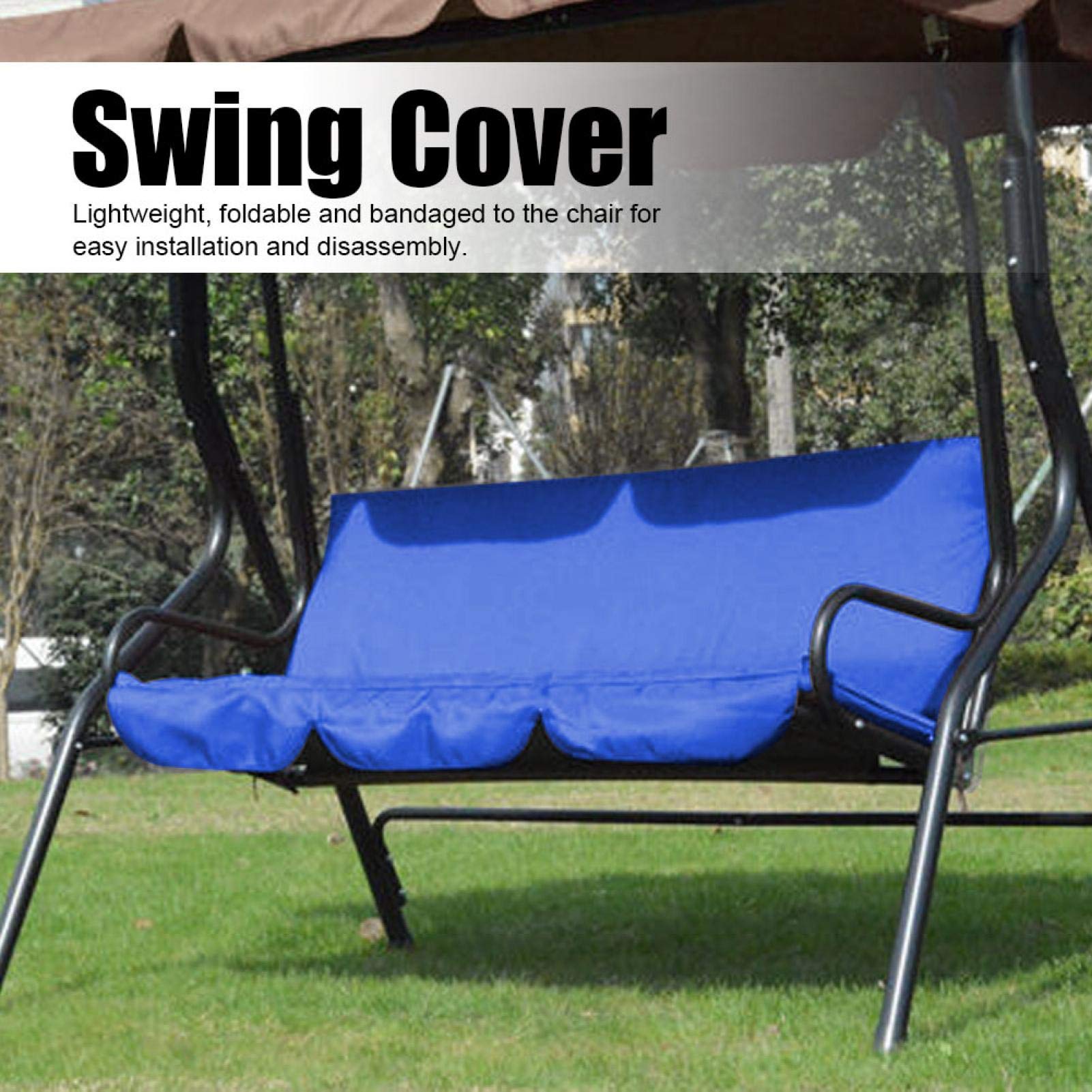 Omabeta Garden Machinery & Agricultural Equipment housse de balançoire 3 places bleue 150 x 50 cm imperméable