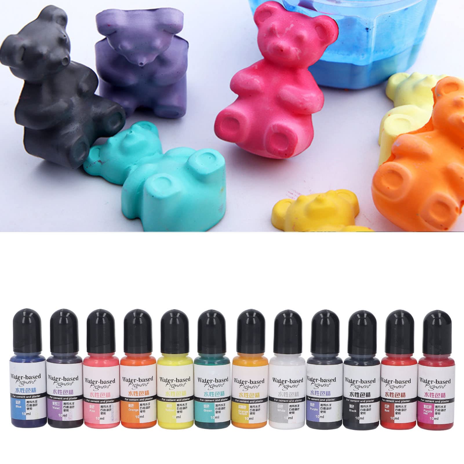 Omabeta Toys & Games colorant pigment pour résine et gypse, 12 couleurs