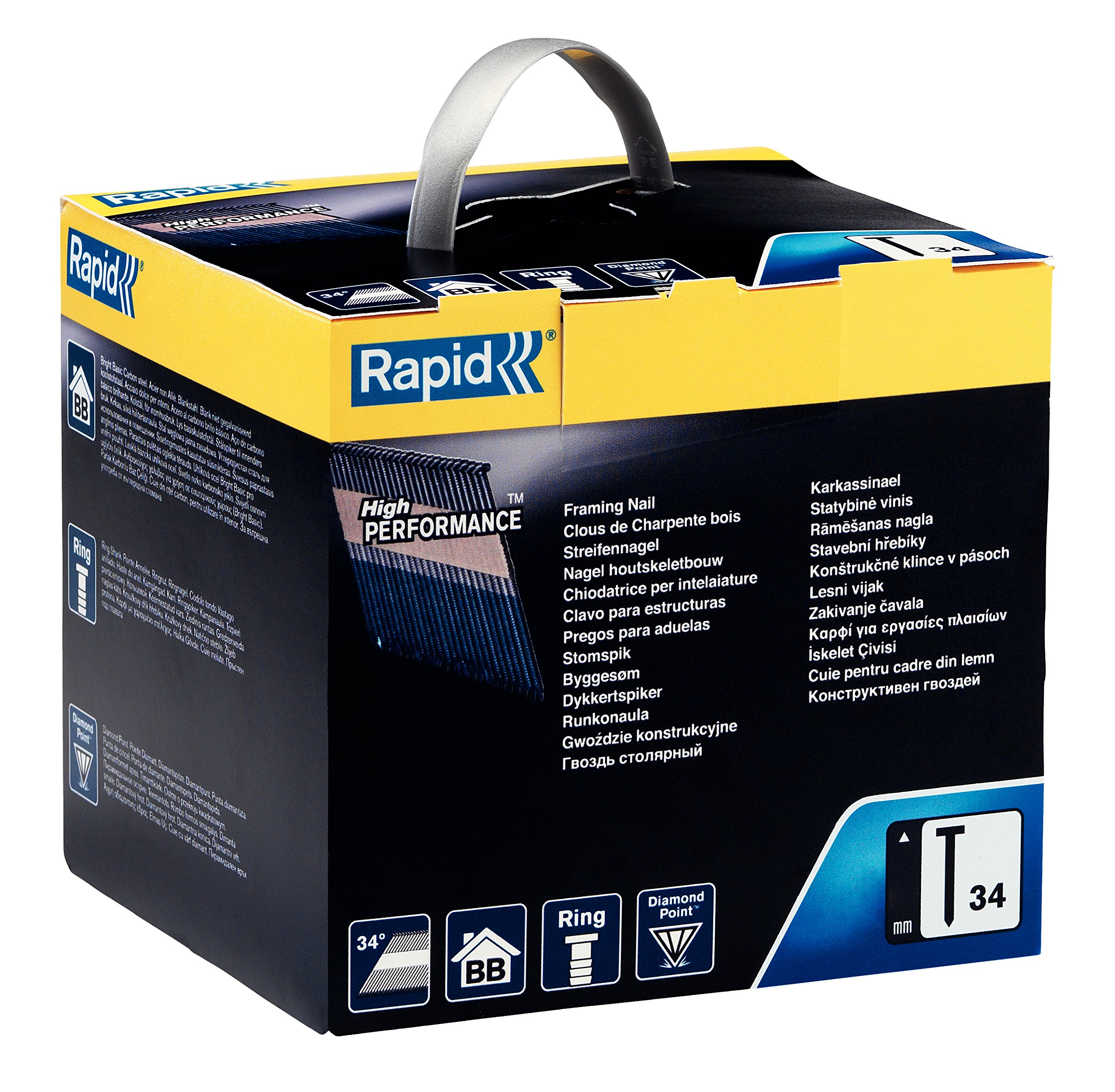 Rapid Clouage 34-D/63 mm clous inclinés 34° annelés 3000 pièces