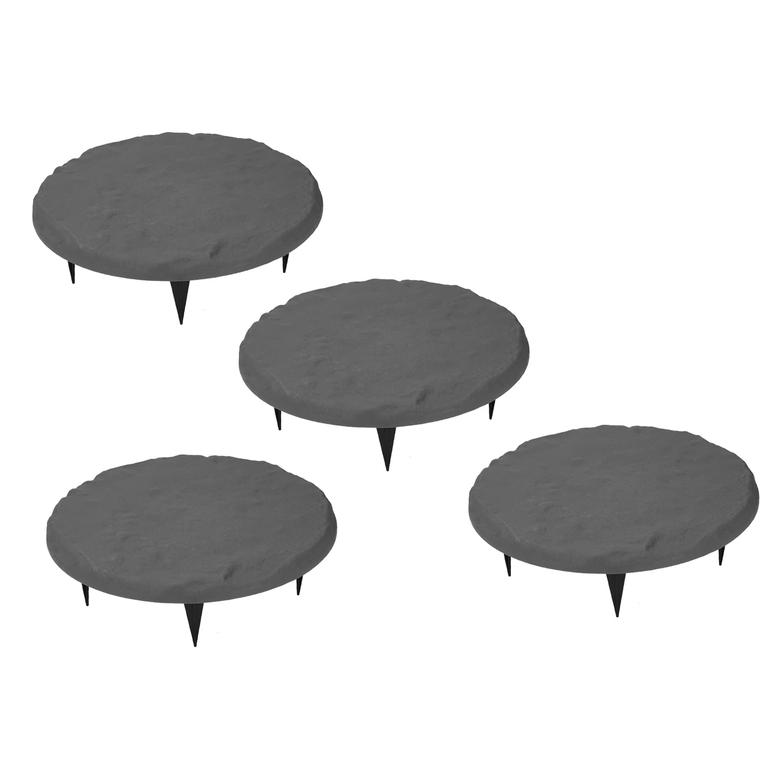 Omabeta Home Décor & Bathroom Décor pas japonais rond beige gris 39,9 cm résine