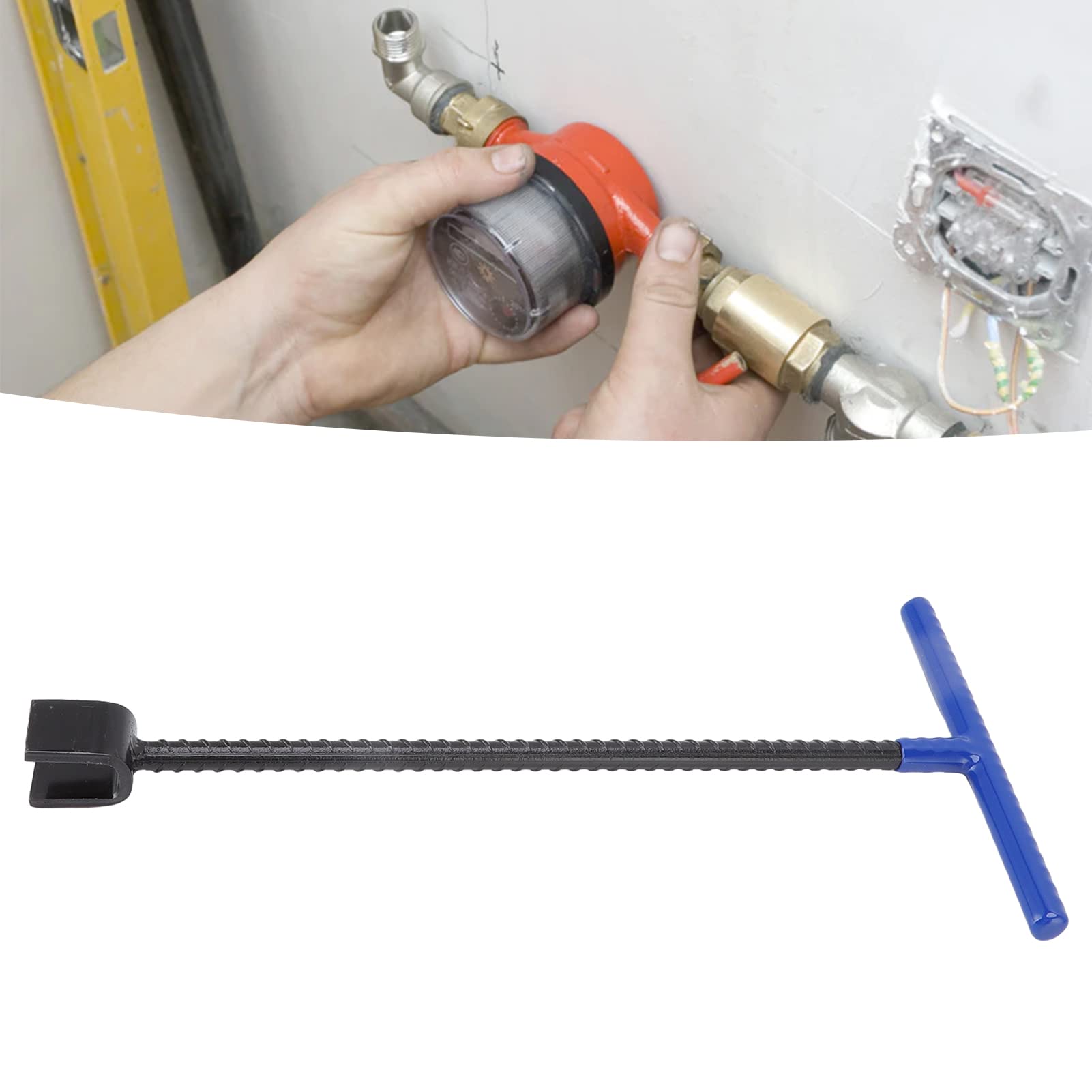 Omabeta Tools & Workshop Equipment clé de compteur d’eau bleue poignée en T