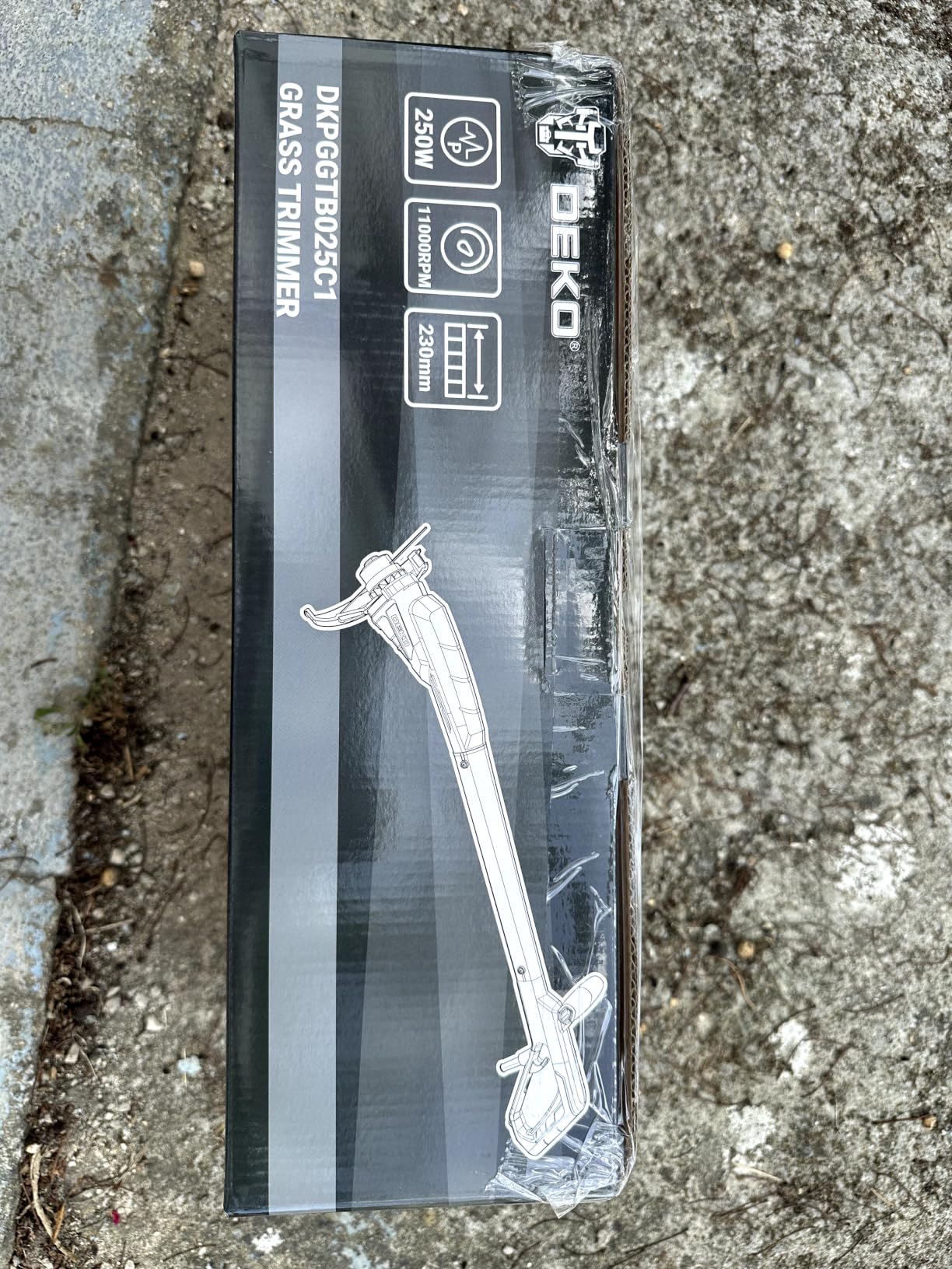 DEKOPRO GARDEN TOOLS 250 W coupe-bordure 100 cm vert double fil