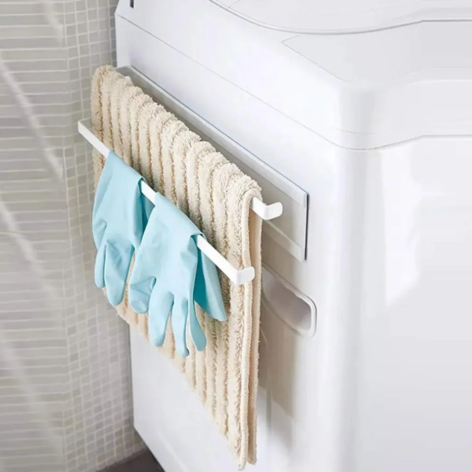 Omabeta Home Décor & Bathroom Décor porte-serviettes magnétique double blanc 40 cm