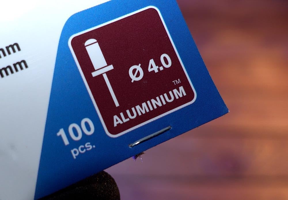 Rapid’os 16 Rivetage rivets standard Ø4 × 12 mm aluminium 100 pièces