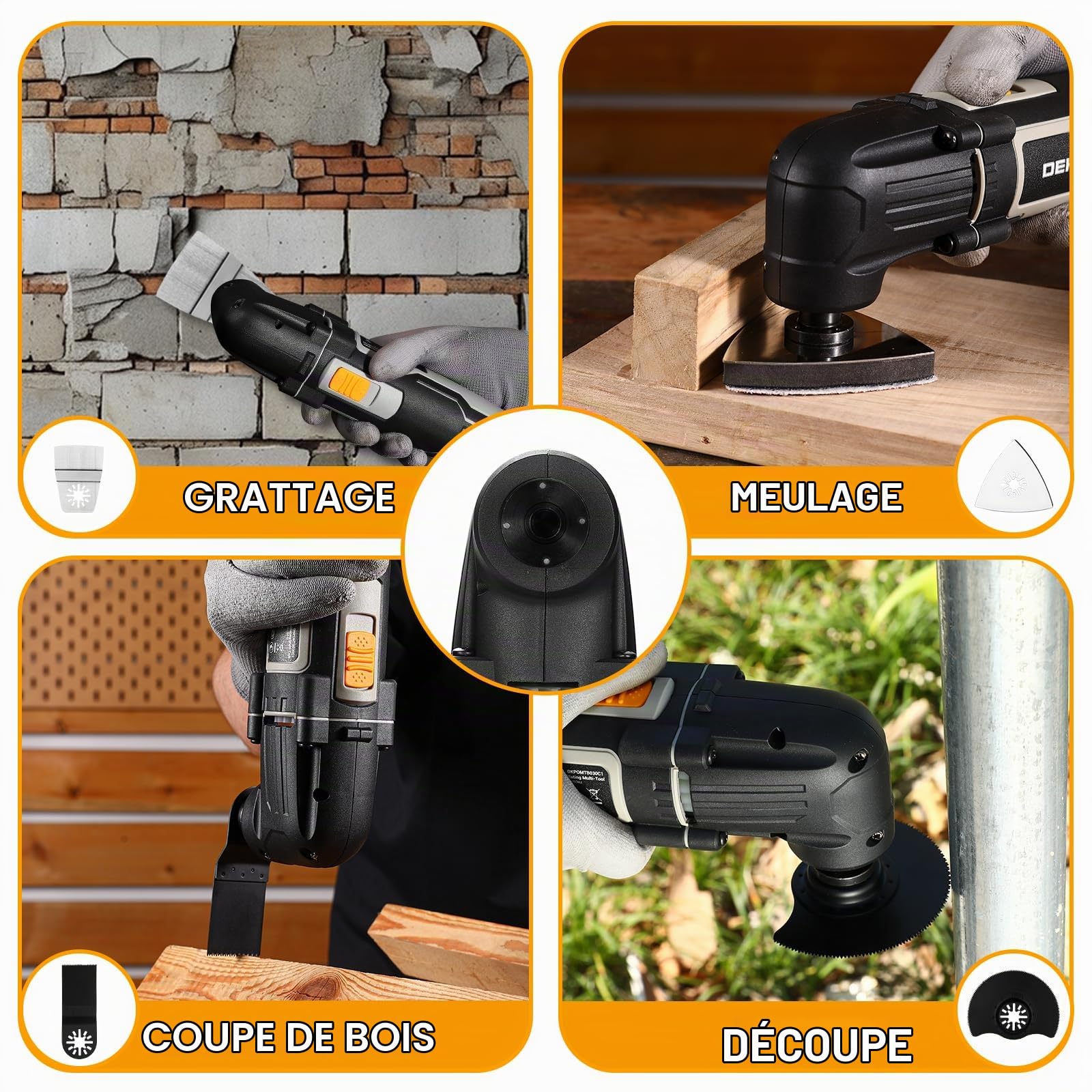 DEKOPRO POWER TOOLS outil multifonction oscillant 300 W filaire