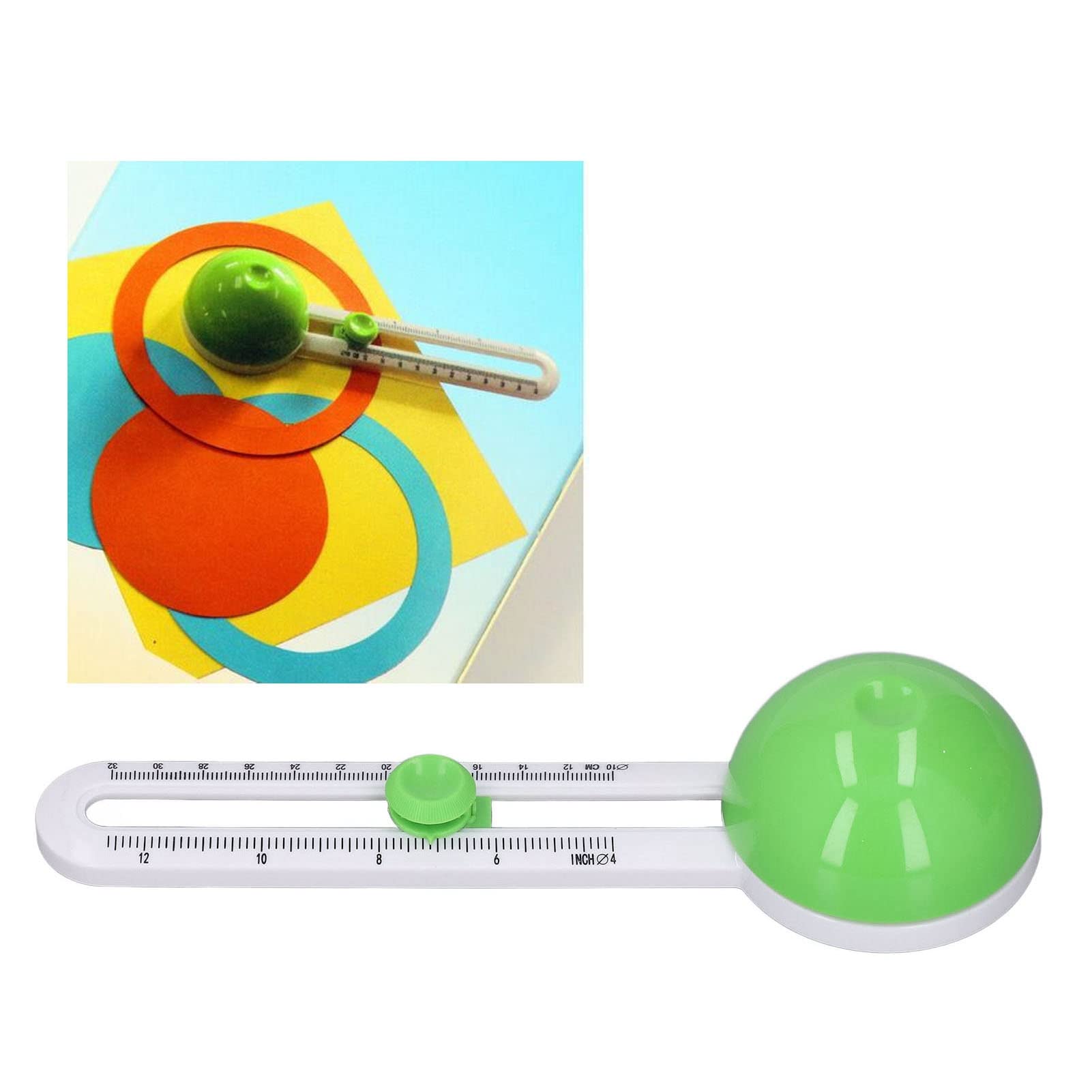 Omabeta Toys & Games cutter circulaire papier manuel vert 7,9 à 32 cm