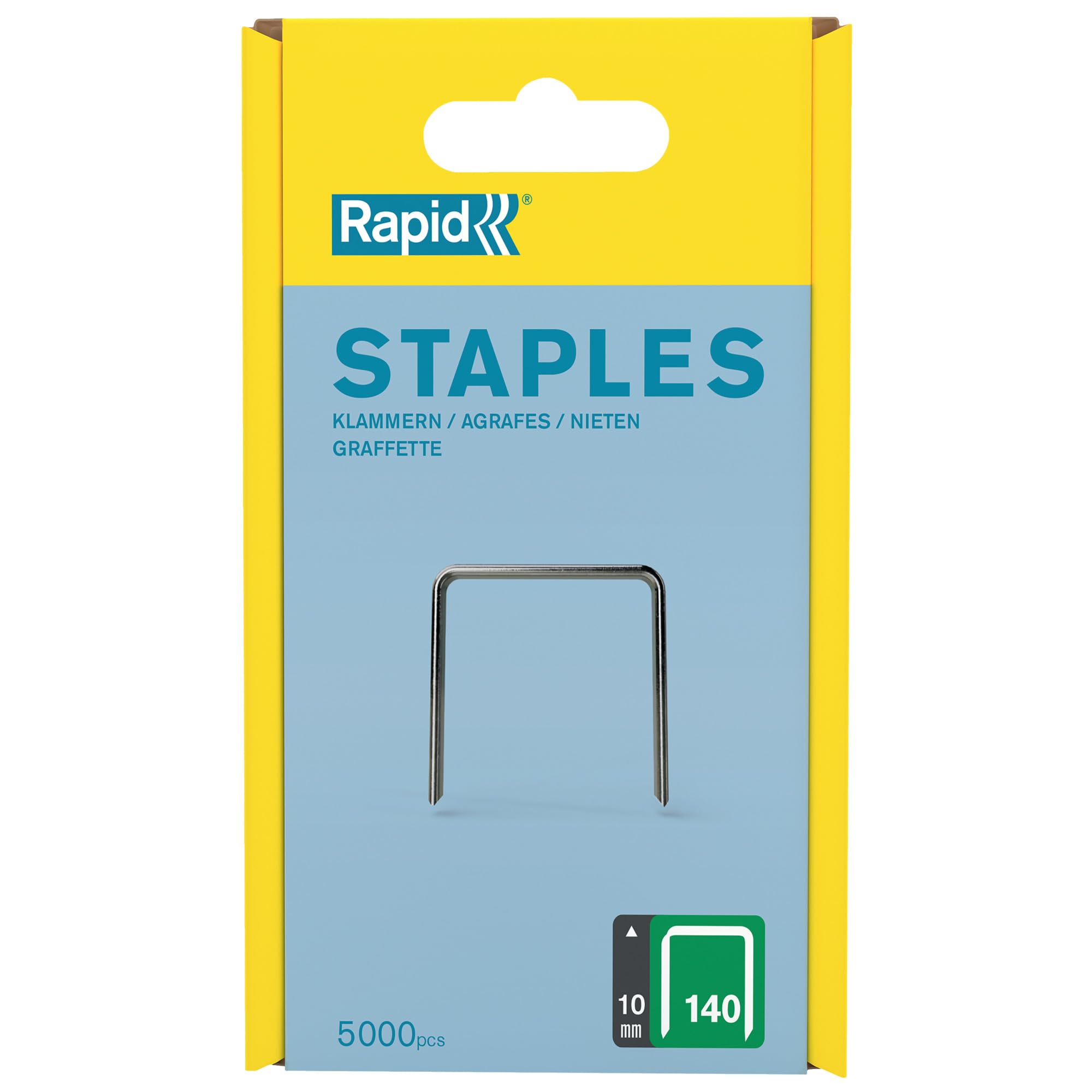Rapid’os 16 Agrafage n°140 agrafes fil plat 10 mm, 5000 pièces, galvanisées