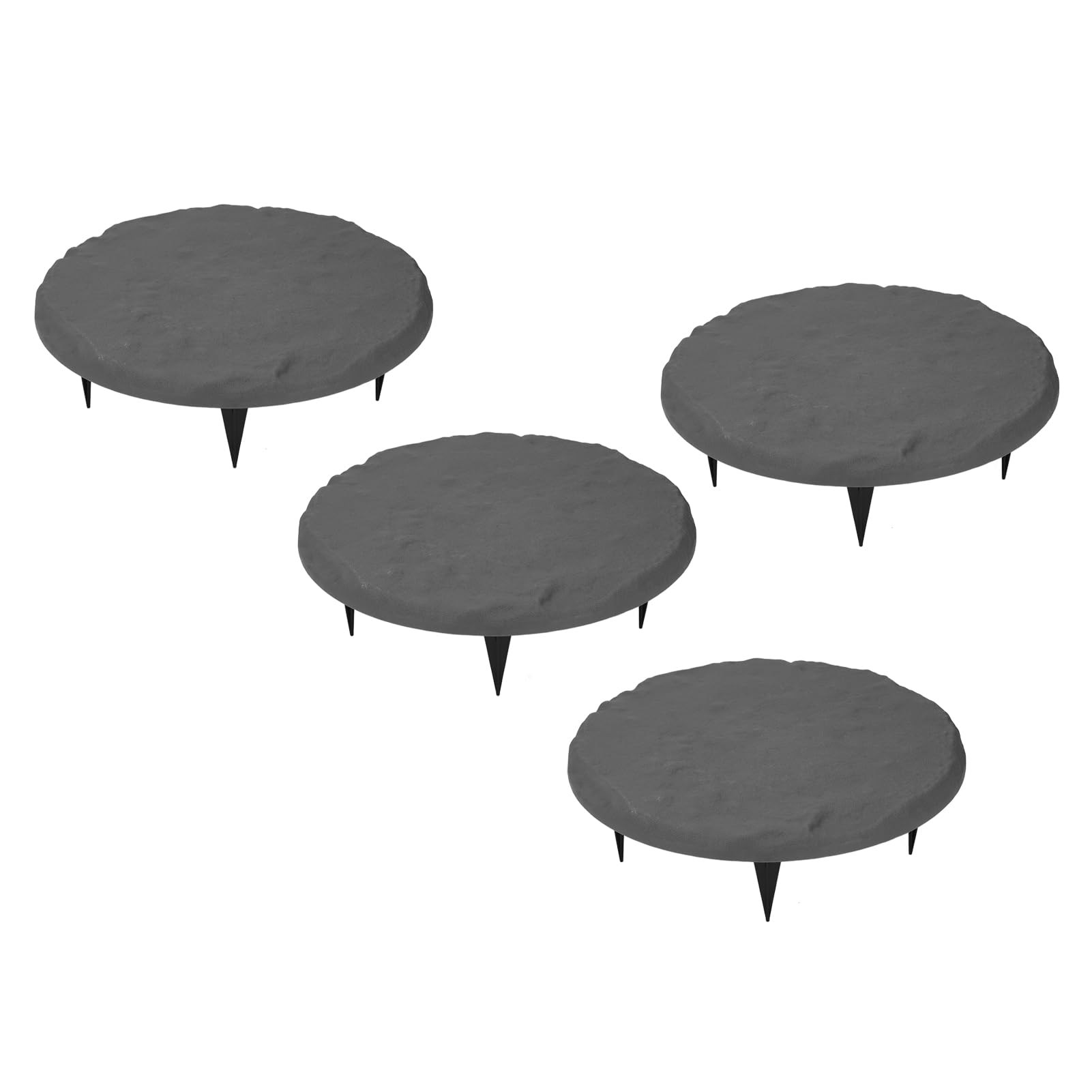 Omabeta Home Décor & Bathroom Décor pas japonais rond beige gris 39,9 cm résine