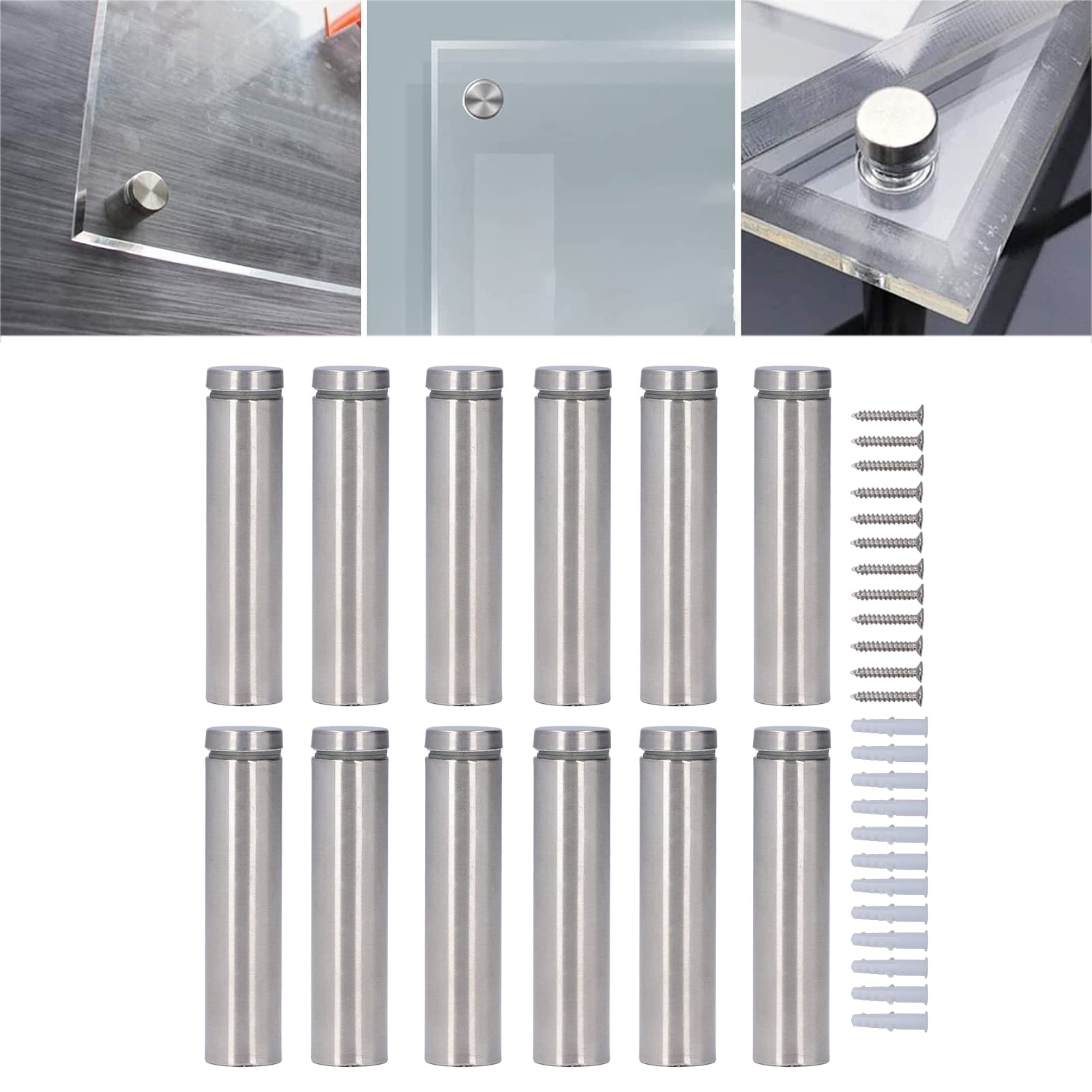 Omabeta Fasteners, Screws & Springs entretoise pour panneau 19 × 80 mm, lot de 12 en inox