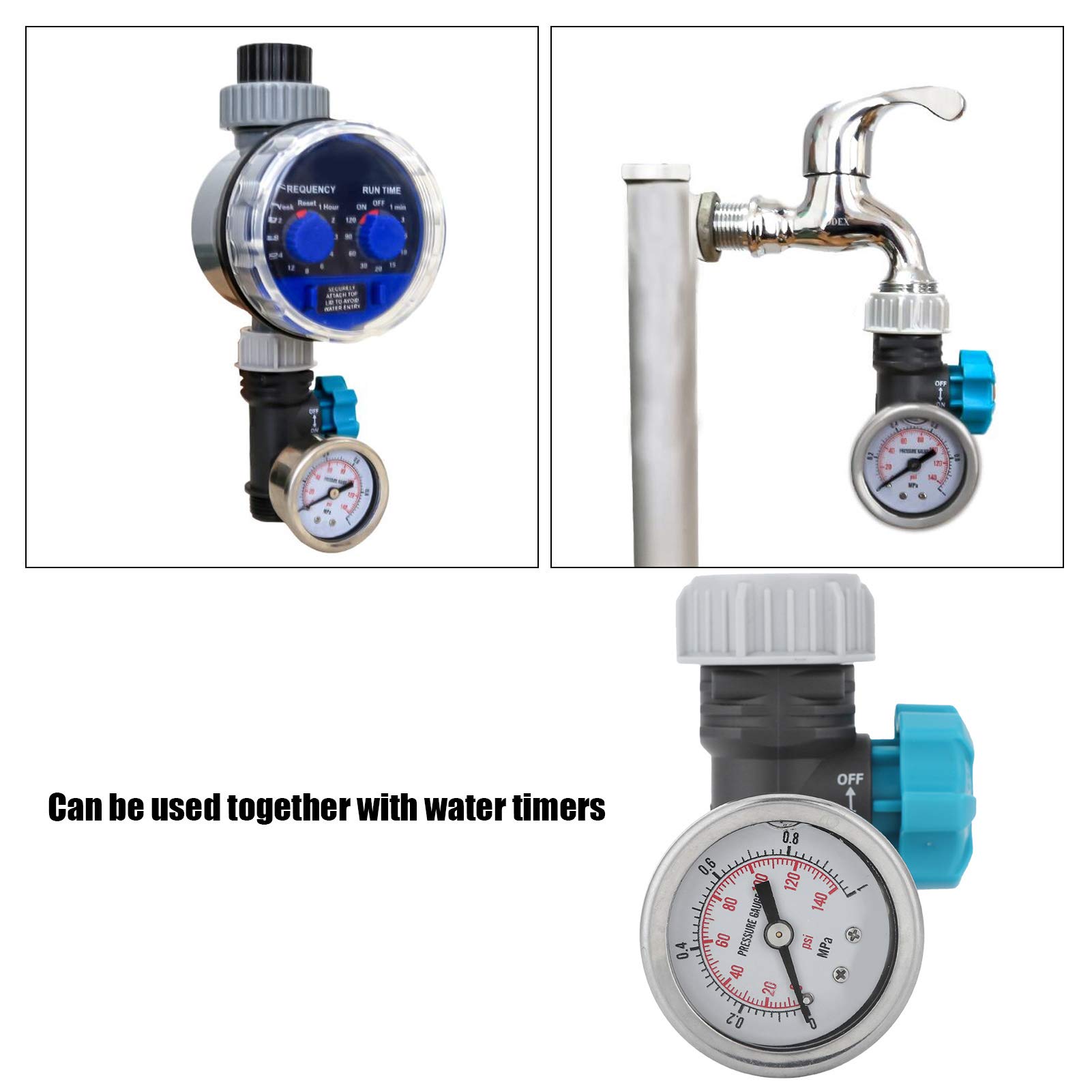 Omabeta Pumps & Irrigation Equipment réducteur de pression d’eau réglable G3/4 pour jardin