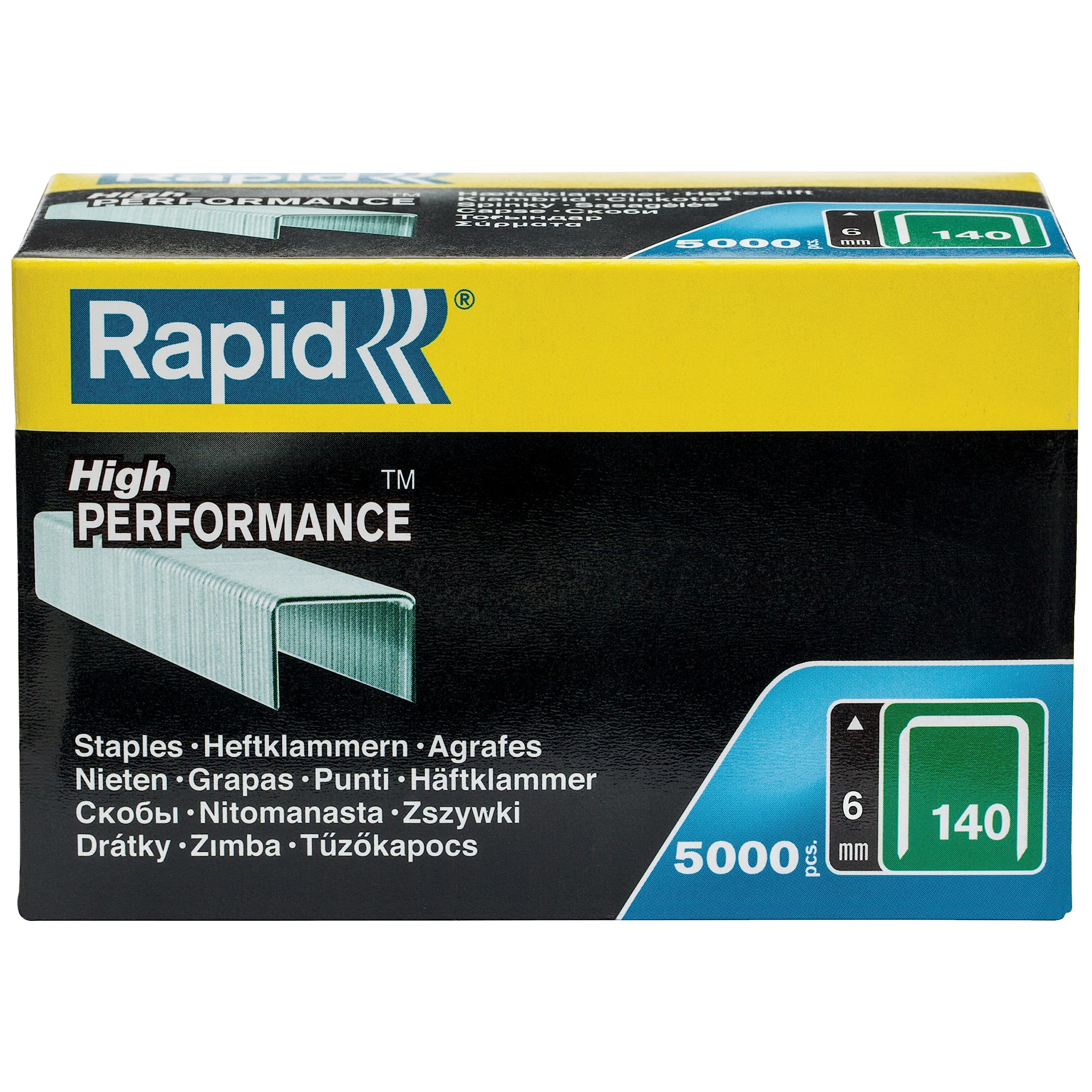 Rapid Agrafage 11905711 agrafes n°140 6 mm galvanisées, boîte de 5 000