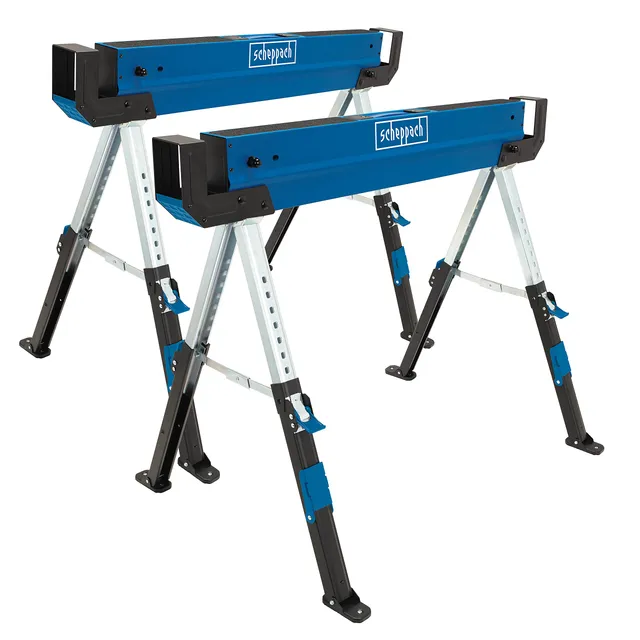 Scheppach HA Series MWB600 tréteaux réglables, lot de 2, hauteur 82 cm