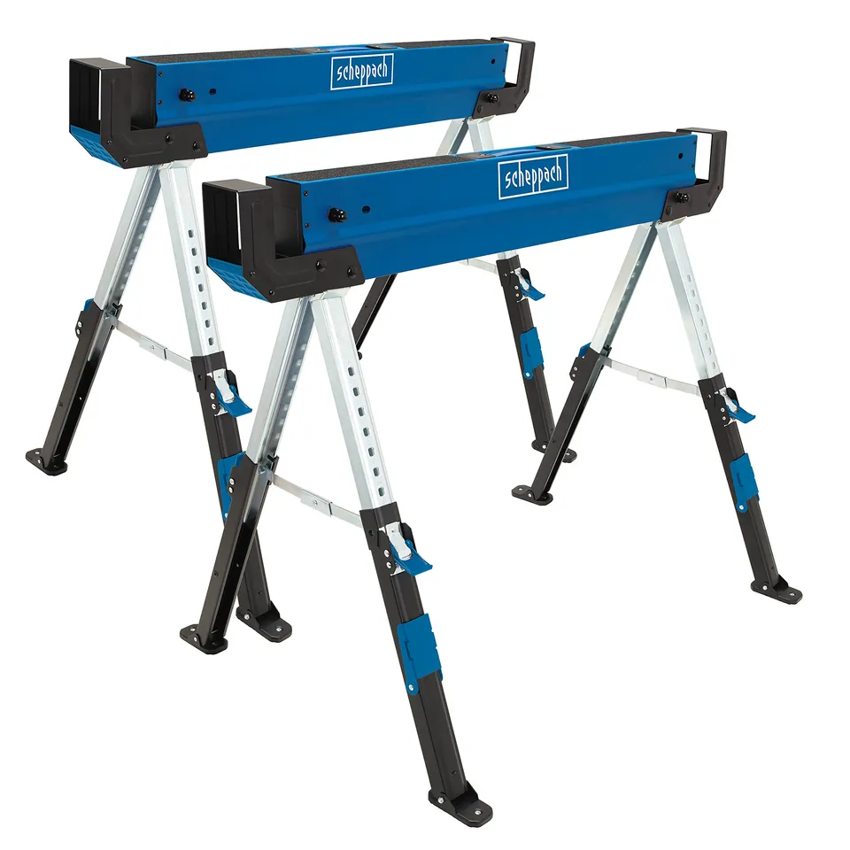 Scheppach HA Series MWB600 tréteaux réglables, lot de 2, hauteur 82 cm