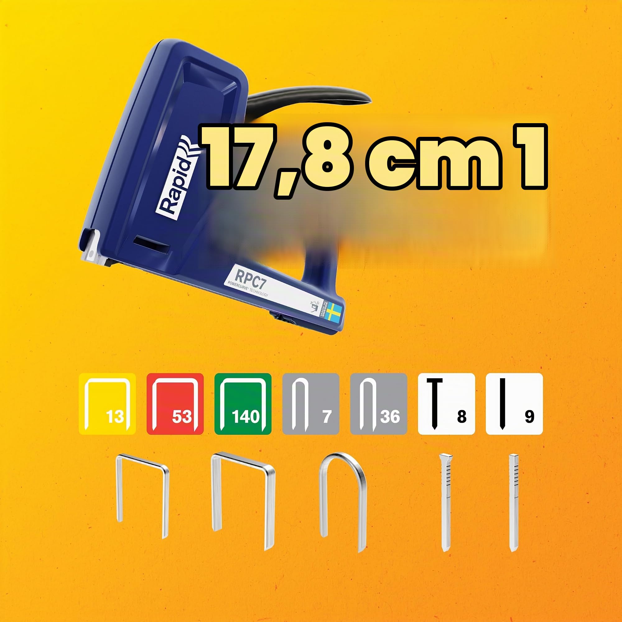 Rapid’os 16 Agrafage RPC7 agrafeuse-cloueuse murale 7-en-1