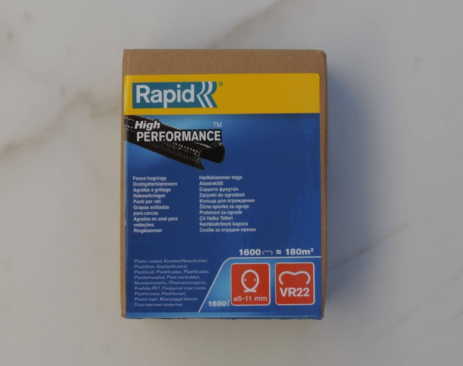 Rapid’os 16 Jardin VR22 agrafes de grillage galvanisées, 215 pièces