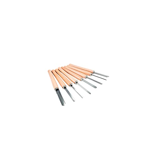 Scheppach DMV Series jeu d’outils de tournage 8 pièces pour tour à bois