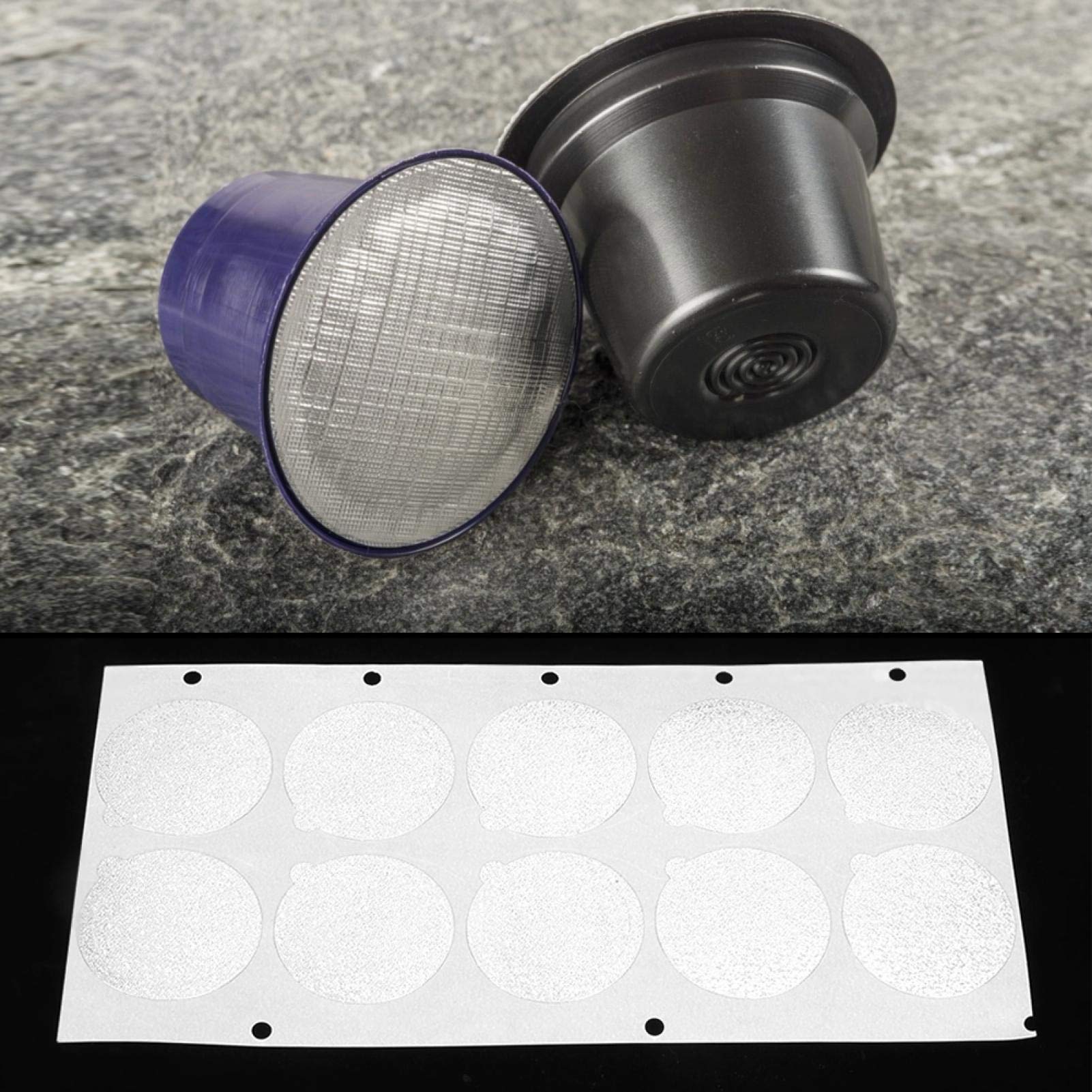 Omabeta Kitchen Appliances film aluminium pour capsules de café 100 pièces 38 mm