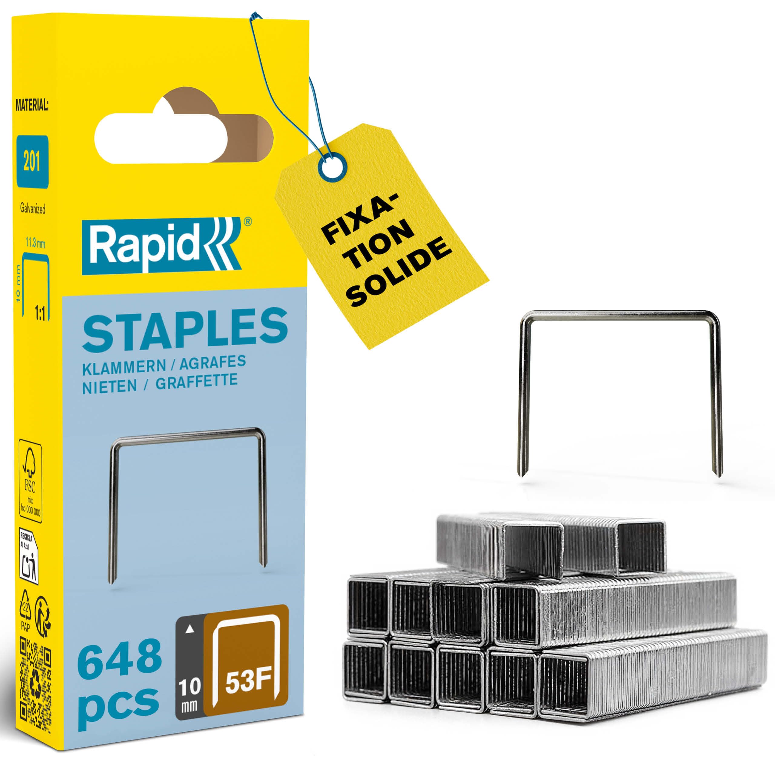 Rapid’os 16 Agrafage n°970 agrafes 8 mm, 1120 pièces galvanisées