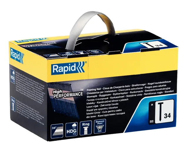 Rapid’os 16 Clouage 34-D/63 mm clous inclinés 1200 pièces galvanisés à chaud