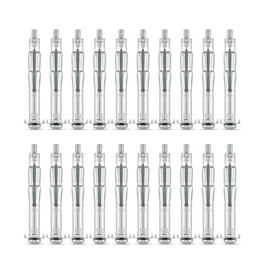 AKKTOL Molly Bolts & Hollow Wall Anchors chevilles M4 x 46 mm 30 pièces galvanisées avec vis