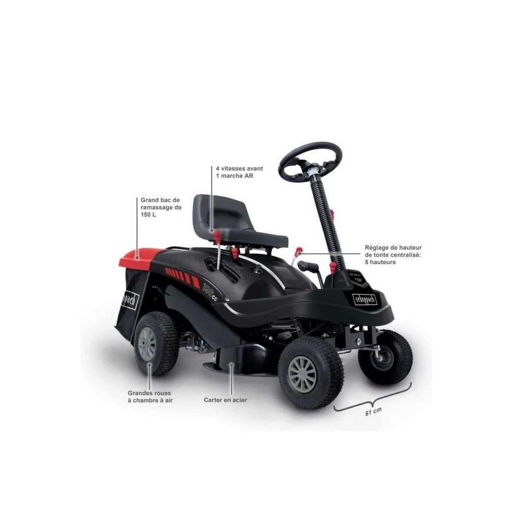 Scheppach KG Series MR196-61 tondeuse autoportée 61 cm, moteur essence