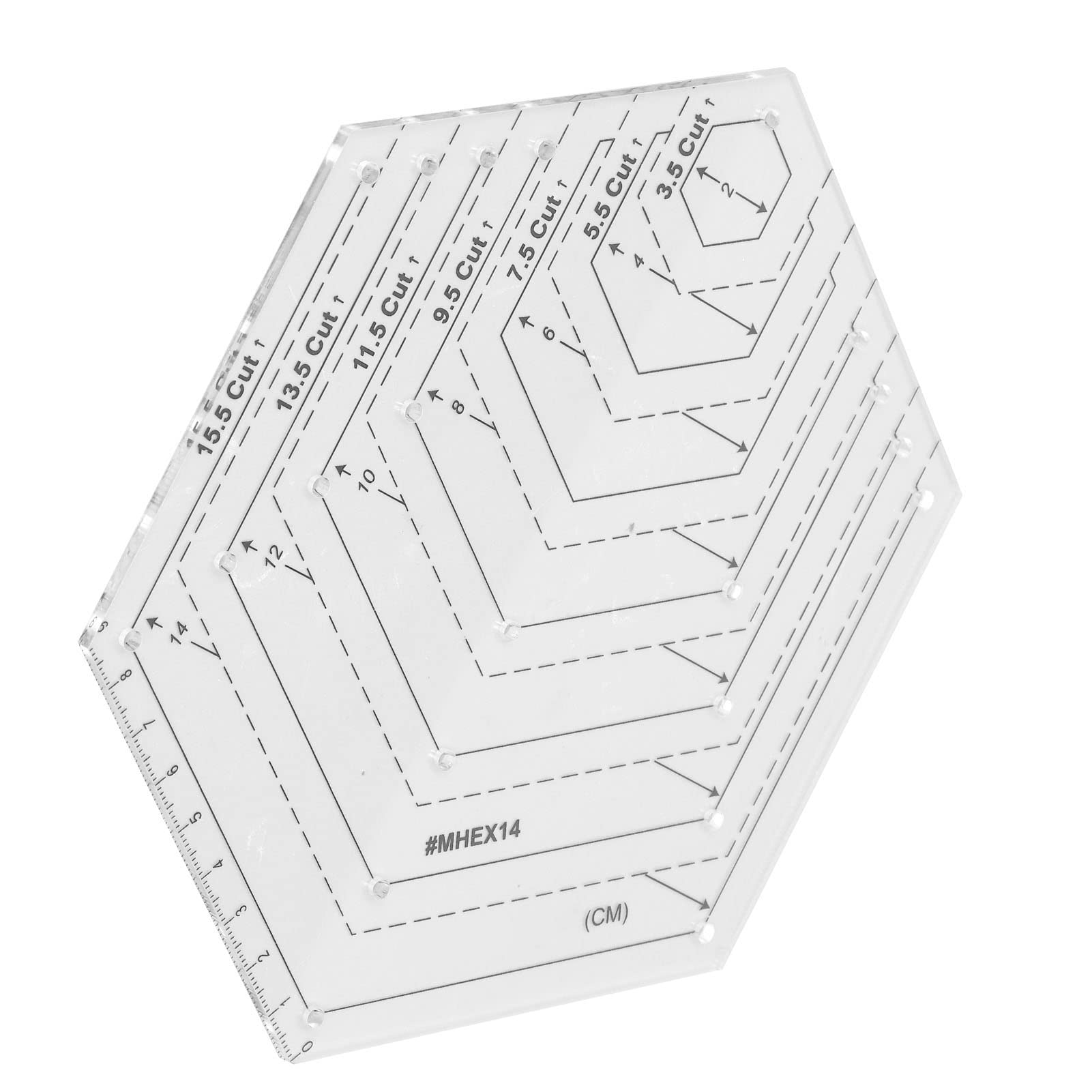 Omabeta Toys & Games Modèle de Coupe Tournére règle acrylique transparente