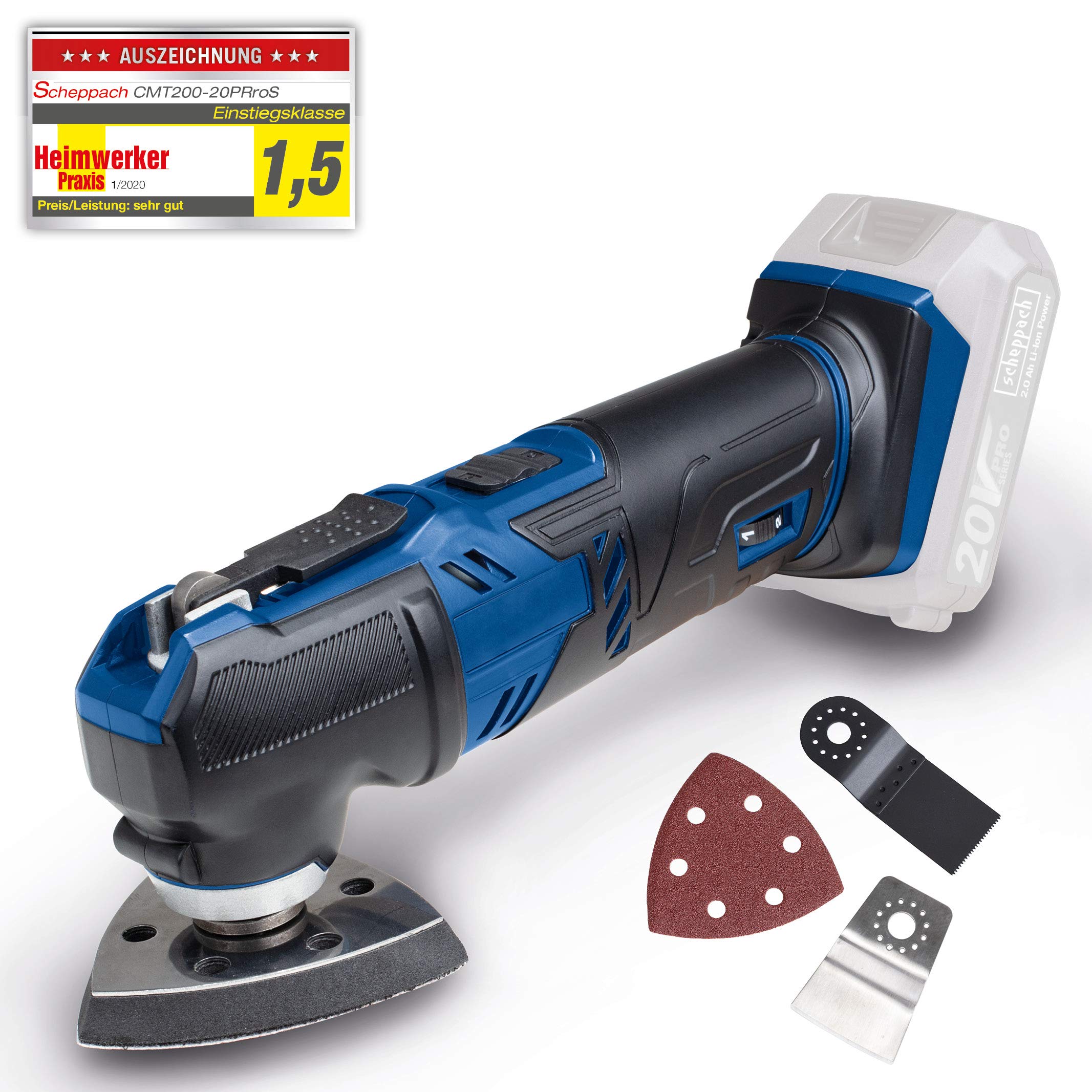 Scheppach 20V Pro Series CMT200-20ProS outil multifonction sans fil nu