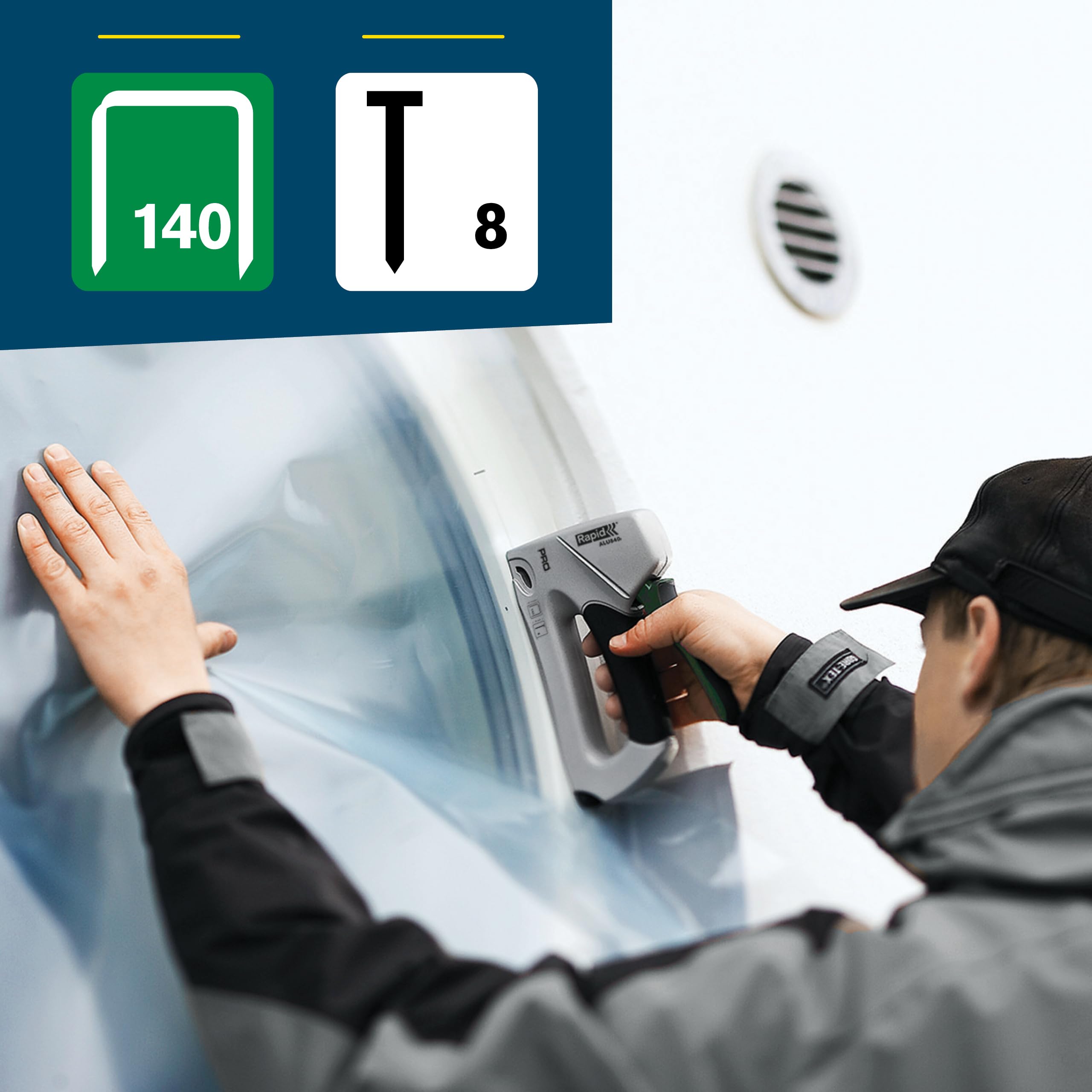 Rapid Agrafage PRO ALU840 agrafeuse-cloueuse n°140 et n°8