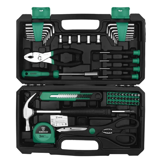 DEKOPRO TOOL KIT TZ62 coffret à outils 62 pièces vert