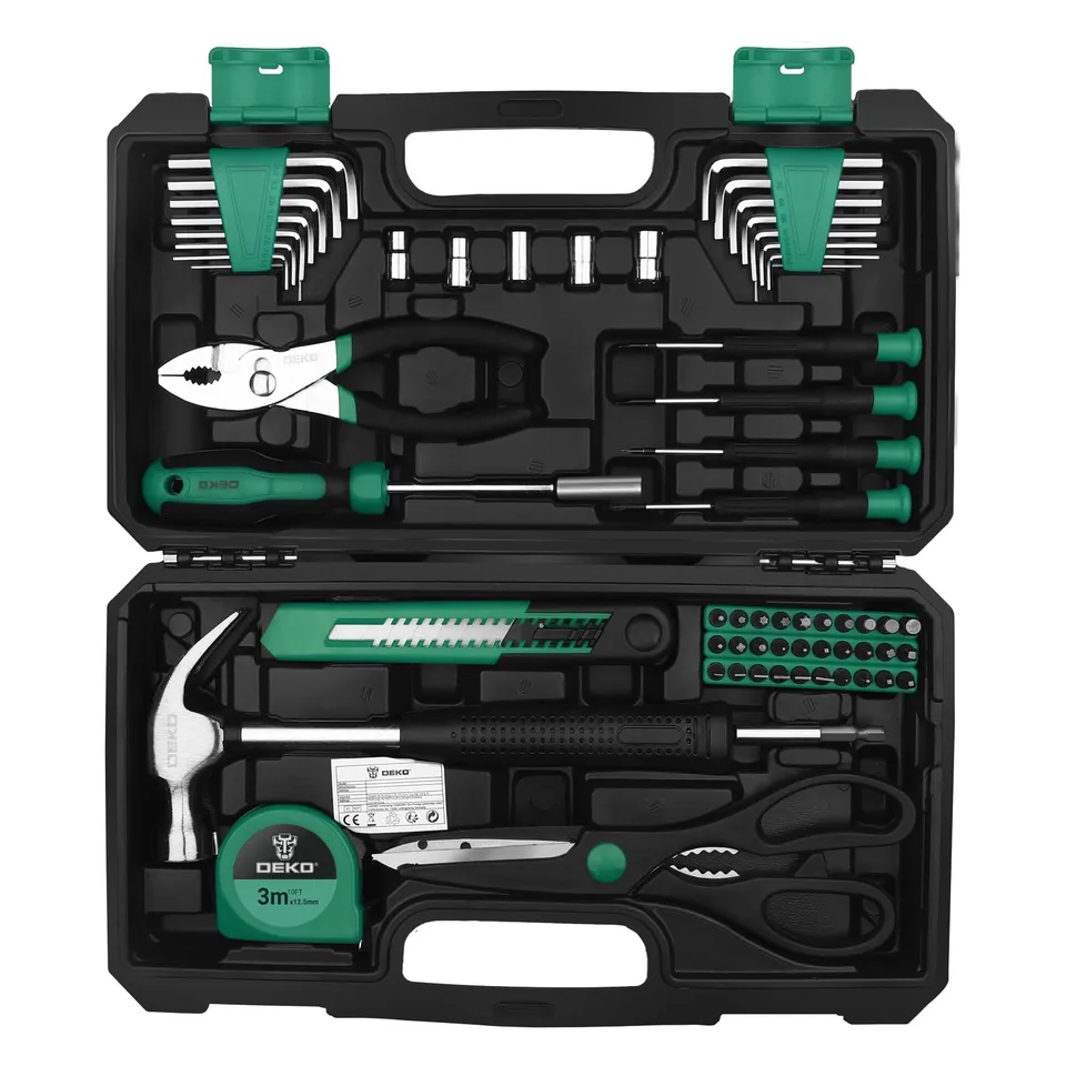 DEKOPRO TOOL KIT TZ62 coffret à outils 62 pièces vert