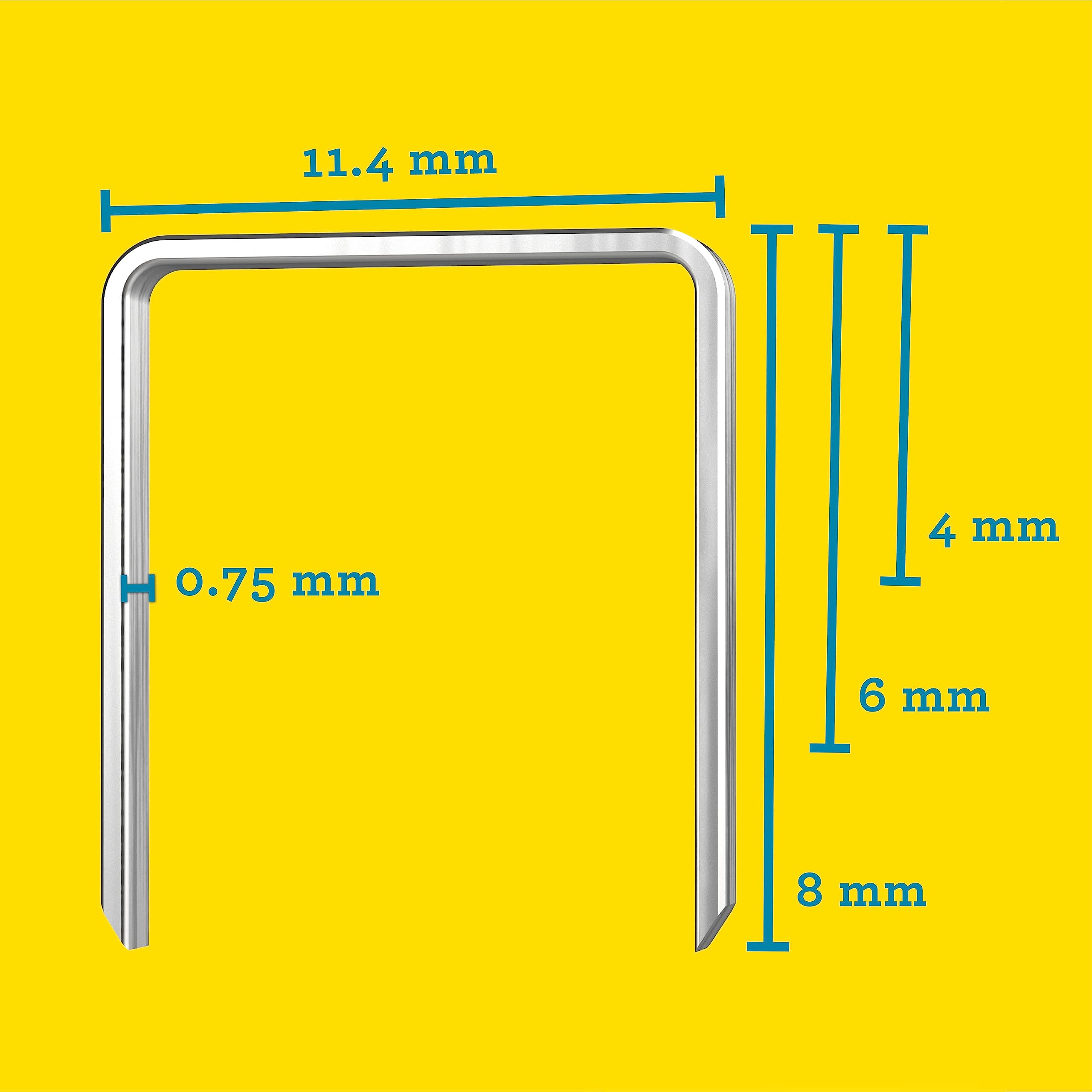 Rapid Agrafage N°53 agrafes 4, 6 et 8 mm, 1 080 pièces galvanisées