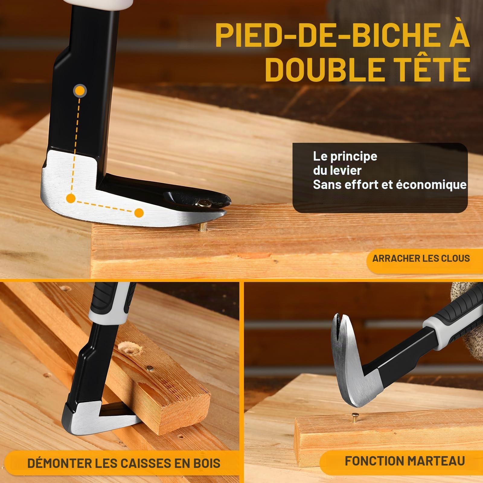 DEKOPRO TOOL KIT Pieds-de-biche Lot de 4 acier