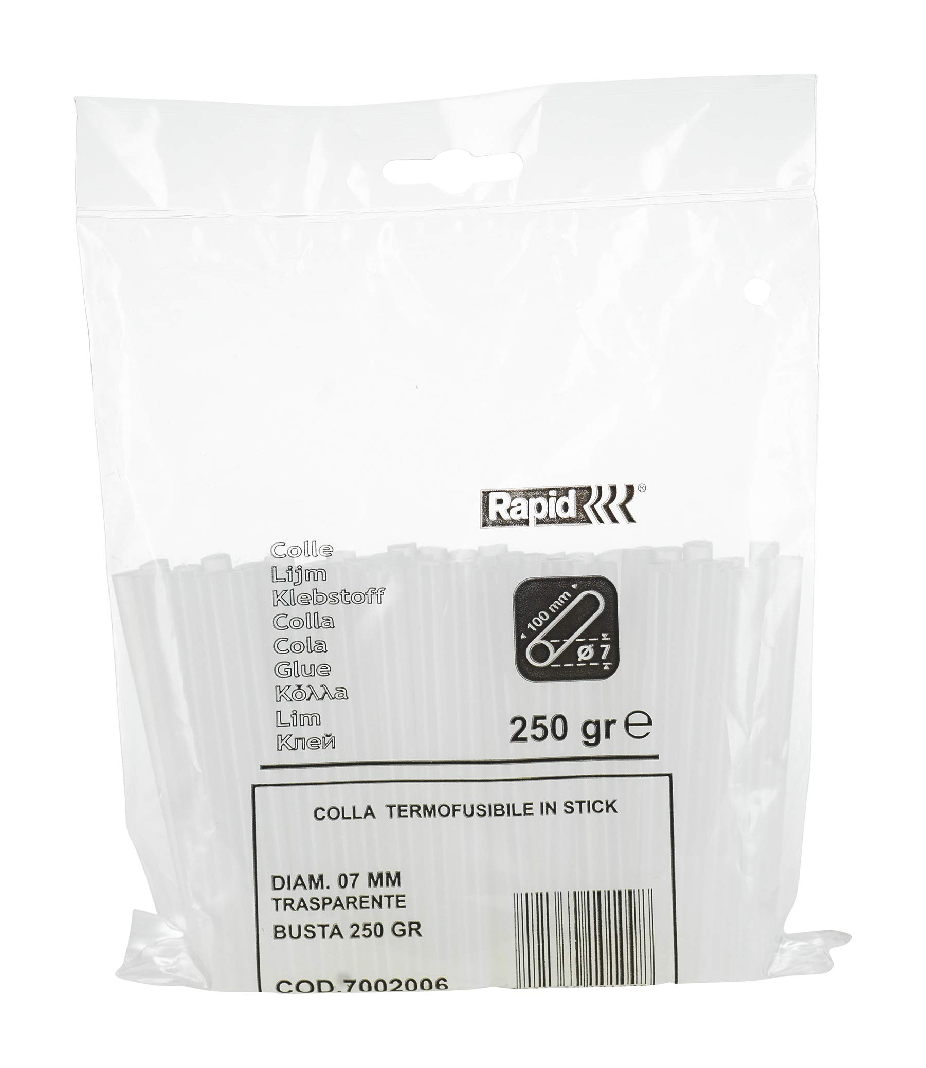 Rapid’os 16 Collage bâtons de colle 7 × 100 mm, 250 g transparents
