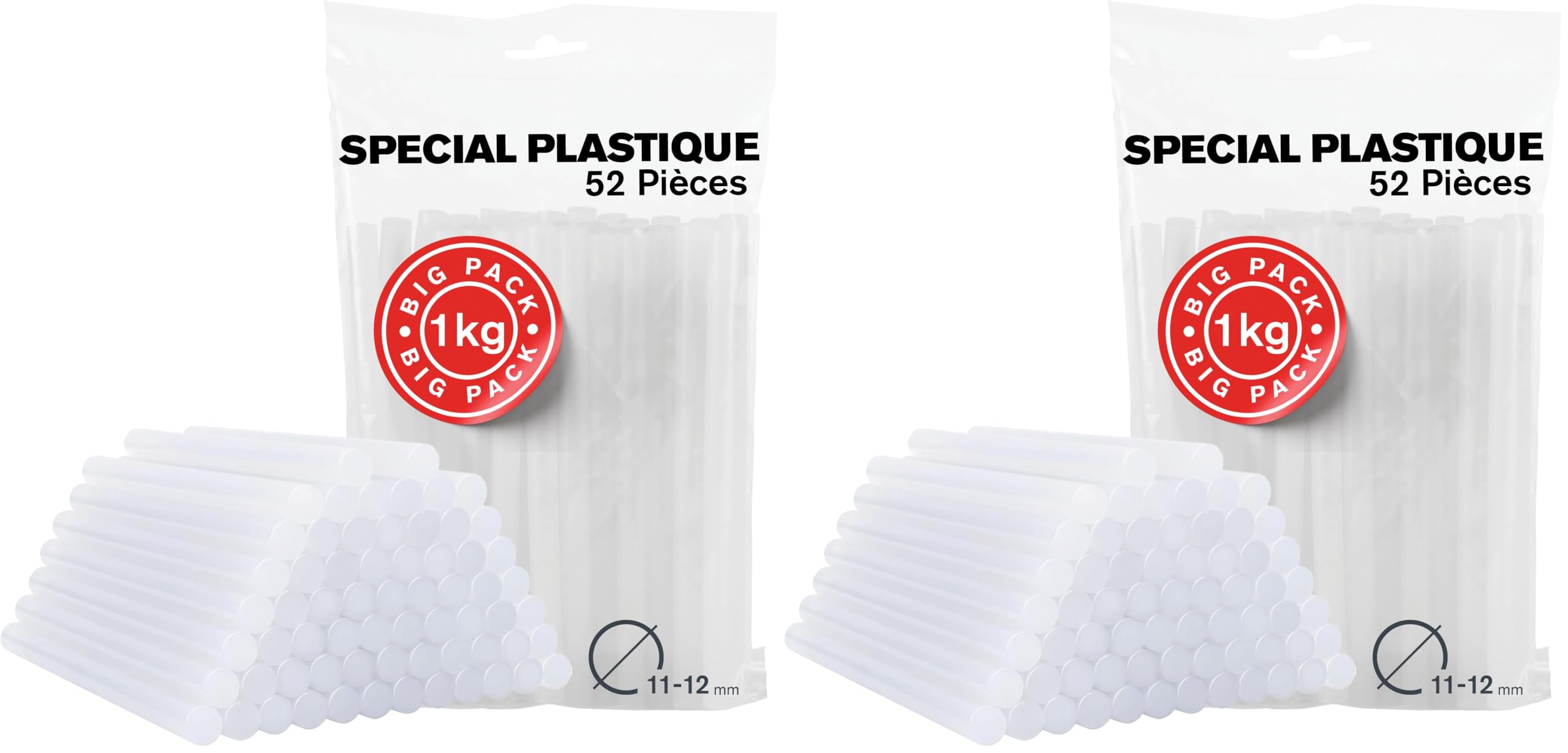 Rapid’os 16 Collage PRO-T bâtons de colle transparents 1 kg, Ø 12 mm
