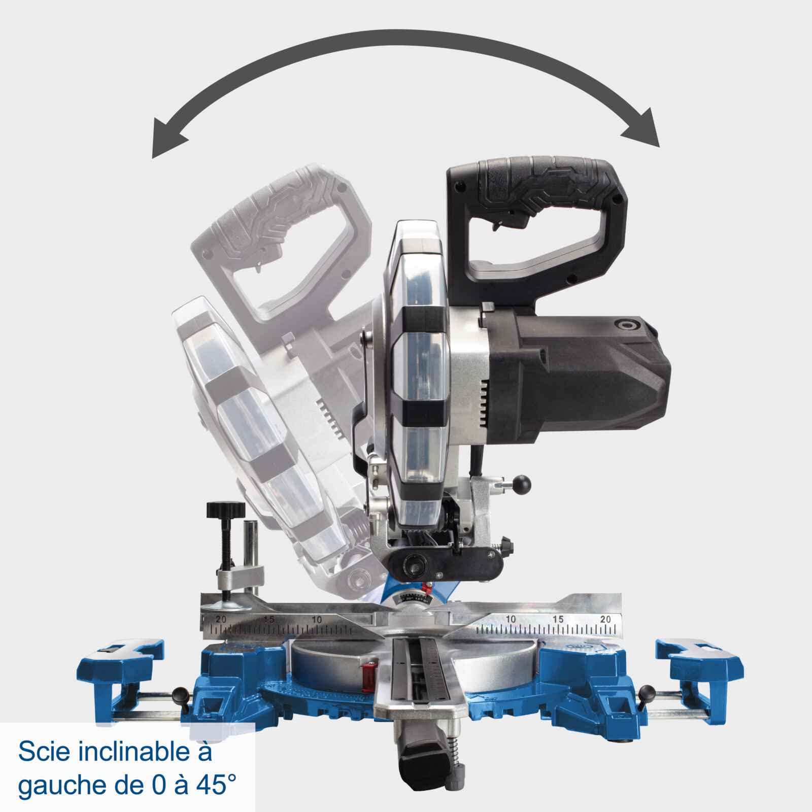 Scheppach HM Series HM216SPX scie à onglet radiale 2 lames laser