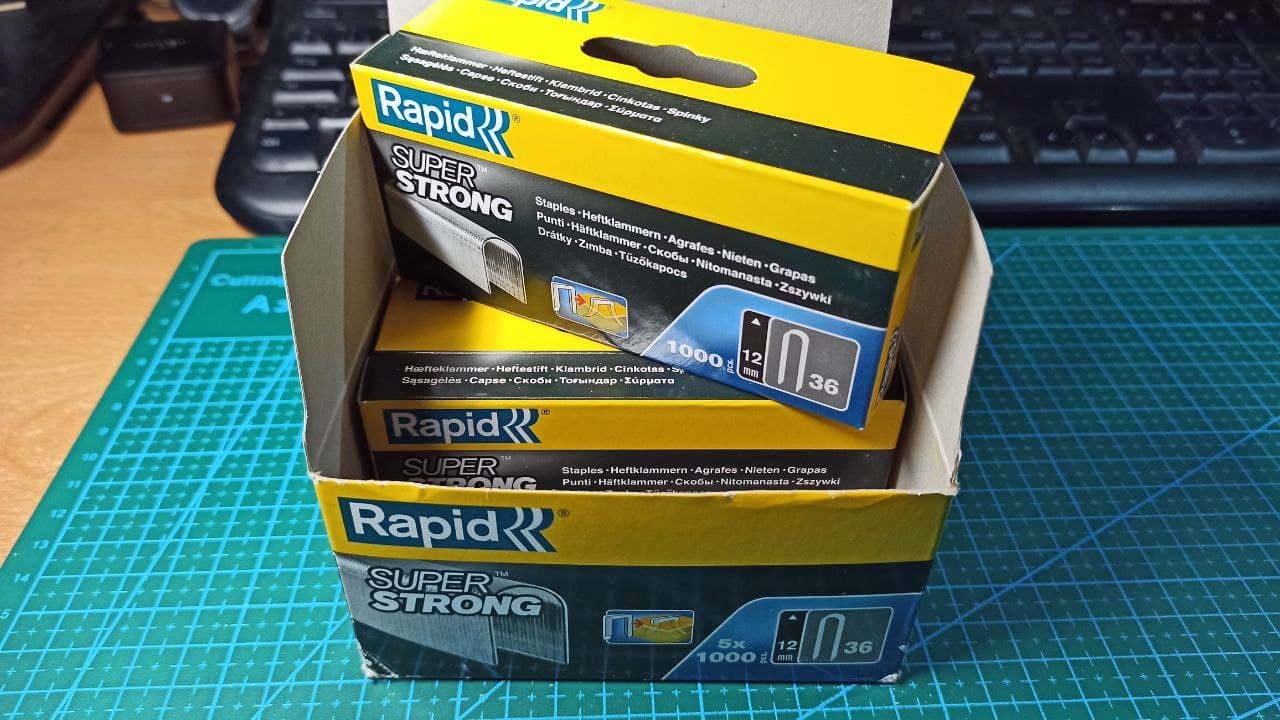 Rapid’os 16 Agrafage n°36 agrafes câble 12 mm boîte de 5000 galvanisées