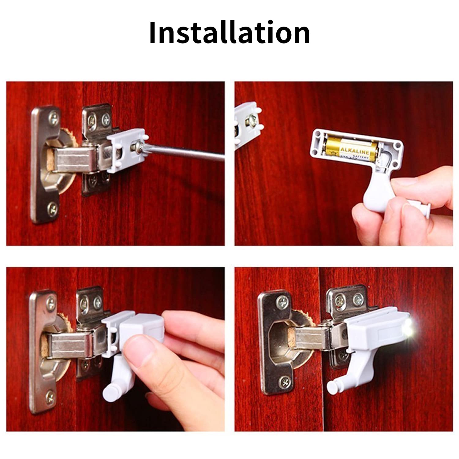 Omabeta Flashlights & Lighting éclairage LED de charnière 10 pièces lumière froide