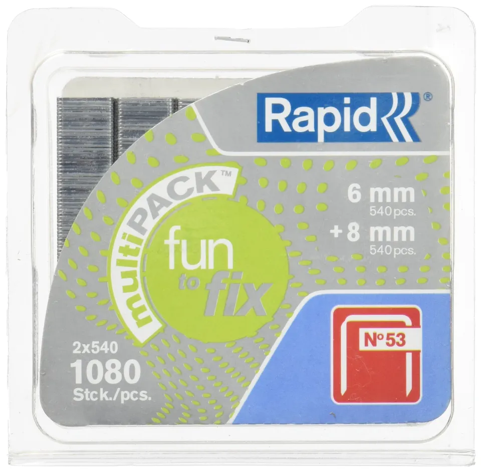 Rapid Agrafage 53 53/6-8 agrafes 1080 pièces galvanisées