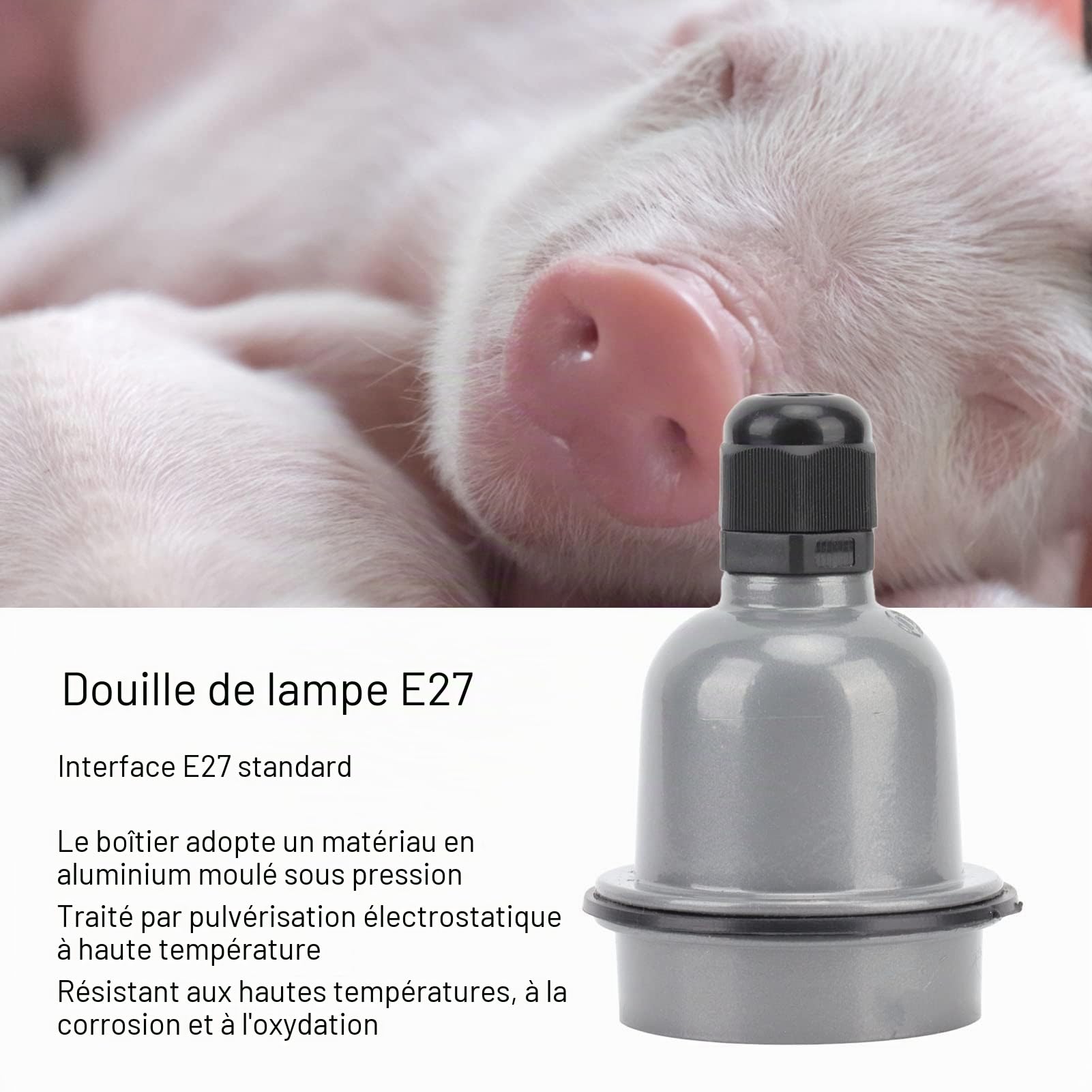 Omabeta Flashlights & Lighting douille E27 en aluminium étanche lot de 3